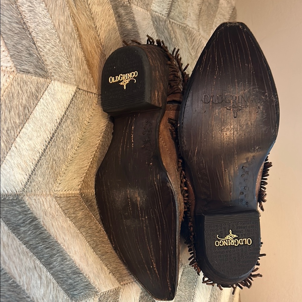 NWT Old Gringo “Medusa” Studded Fringe Ankle Boots - Picture 3 of 6